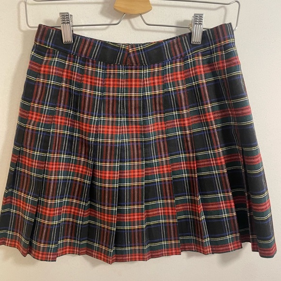 Urban Outfitters Plaid Pleated Mini Skirt Size S - Picture 2 of 5